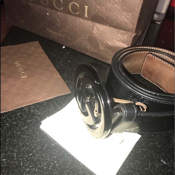 Black Gucci Belt